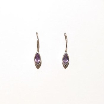 Örhängen Ametist Liten Oval