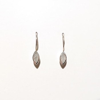 Örhängen Månsten Liten Oval